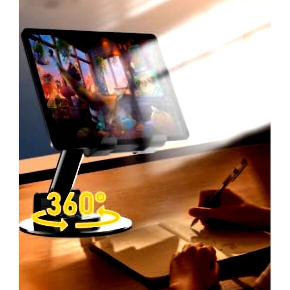 Phone Stand for Desk, 360 Degree Rotating Phone Stand Adjustable Cell Phone - Picture 5 of 8